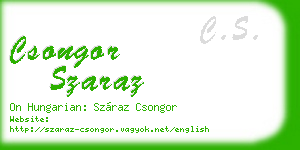 csongor szaraz business card