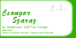 csongor szaraz business card